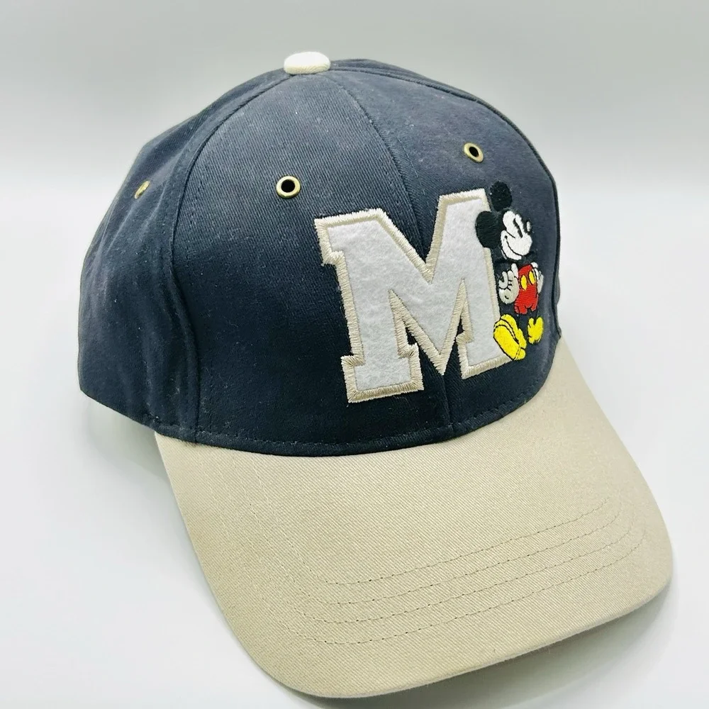 Mickey Mouse Disneyland Resort Parks M Logo 2-Tone Hat Cap Adjustable Strapback